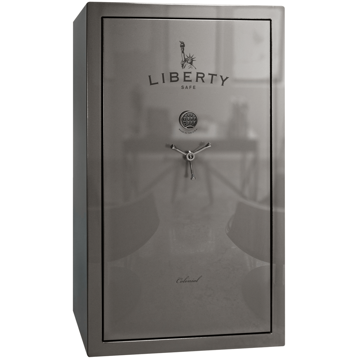 Colonial Series | Level 4 Security | 75 Minute Fire Protection | 50 | DIMENSIONS: 72.5&quot;(H) X 42&quot;(W) X 27.5&quot;(D*) | Gray Gloss | Electronic Lock