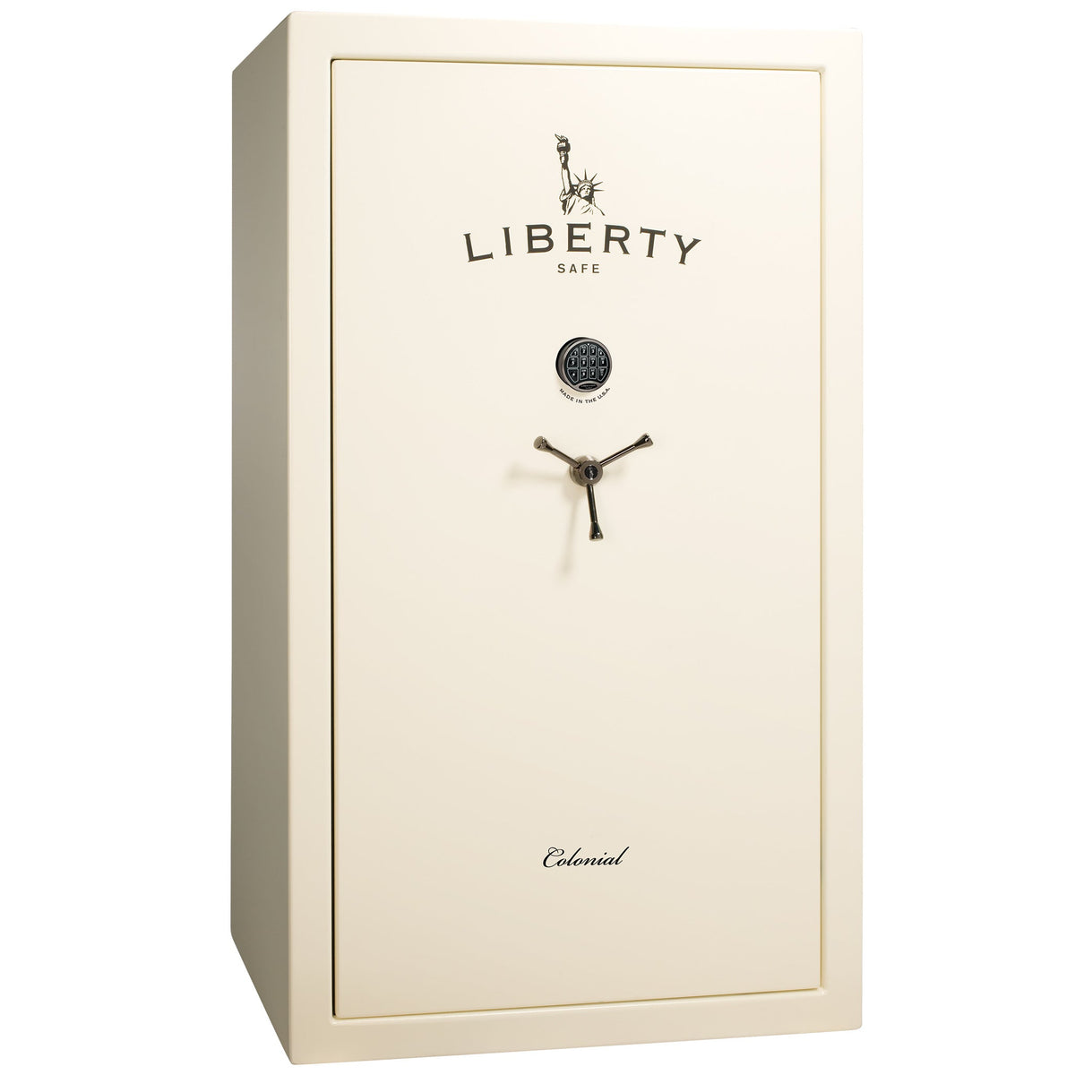 Colonial Series | Level 4 Security | 75 Minute Fire Protection | 50 PRO FLEX | DIMENSIONS: 72.5&quot;(H) X 42&quot;(W) X 27.5&quot;(D*) | White Gloss Black Chrome | Electronic Lock - Closed