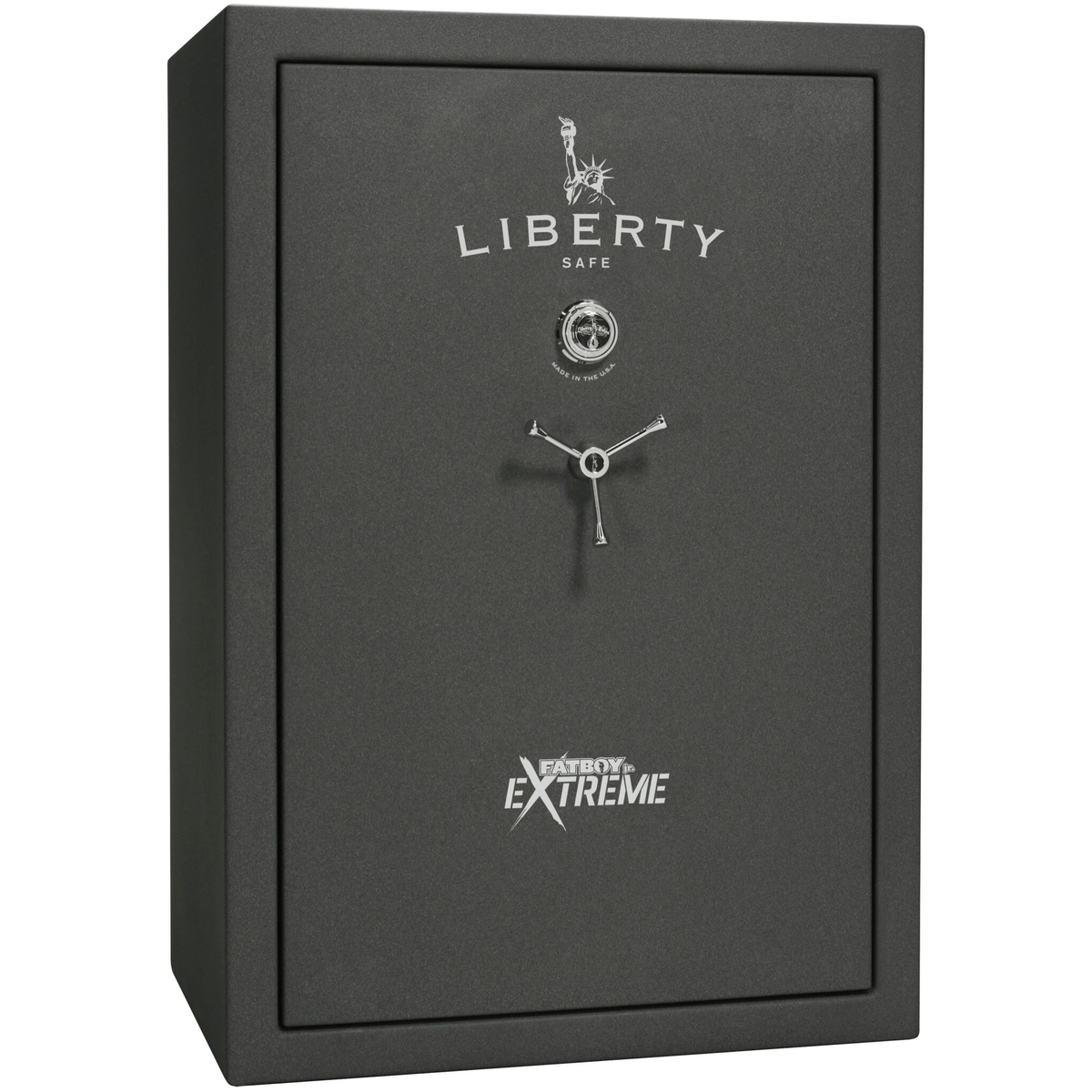 Fatboy Jr. Series | Extreme 6-in-One Flex Interior | Level 4 Security | 75 Minute Fire Protection | Dimensions: 60.5&quot;(H) x 42&quot;(W) x 22&quot;(D) | Up to 45 Long Guns | Granite Textured | Mechanical Lock – Closed