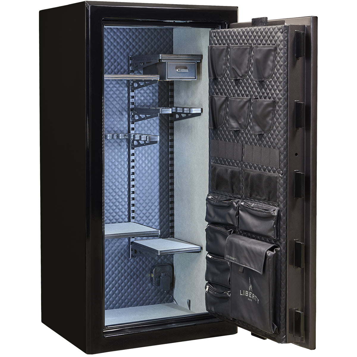 Presidential Series | Level 10 Security | 2.5 Hours Fire Protection | 25 | Dimensions: 60"(H) x 30"(W) x 24.75"(D*) | Gray Charcoal Gloss | Mechanical Lock - Open